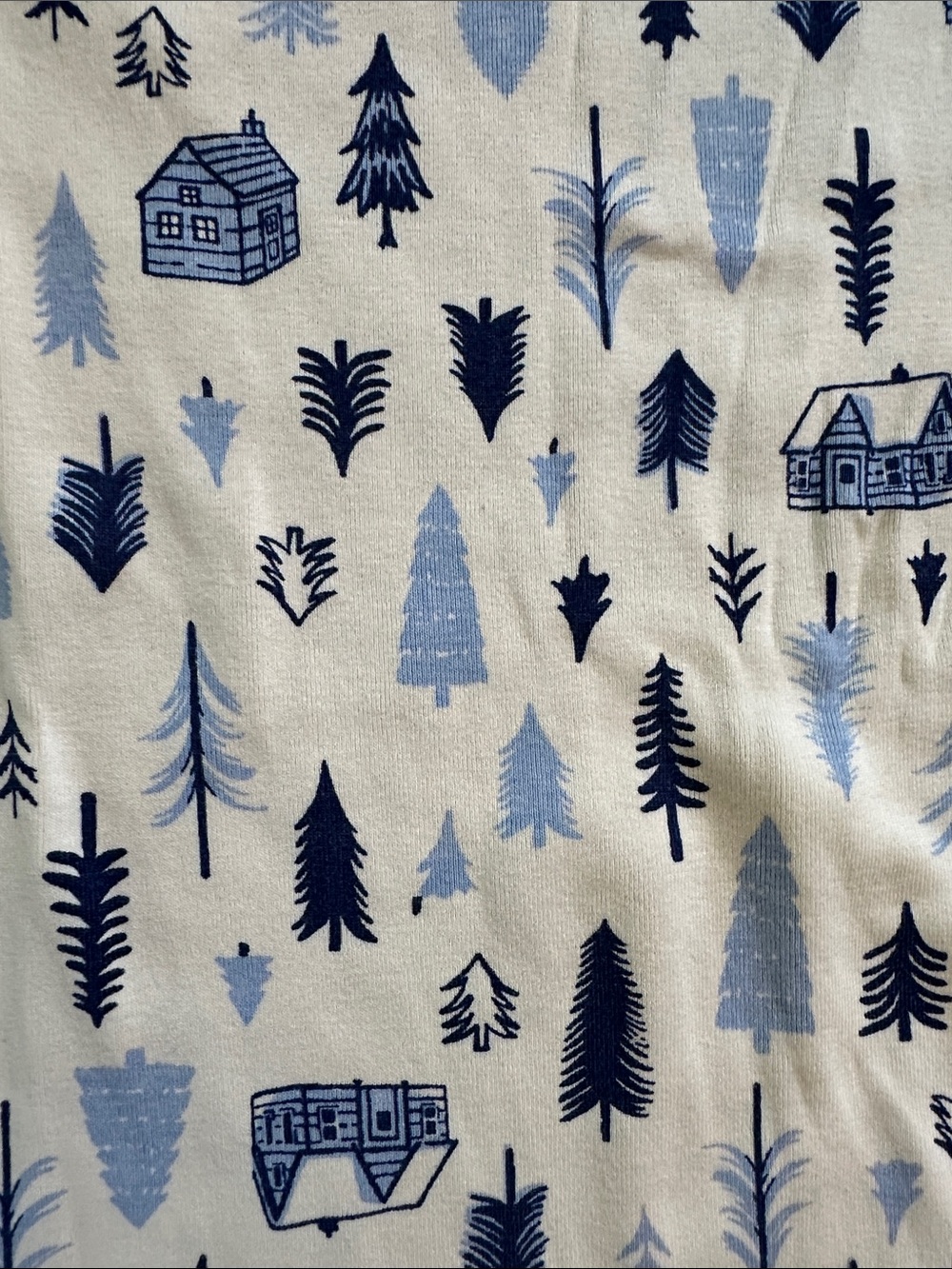 Duluth Trading Co Cream and Blue Winter Woodland Print Women’s Pajama Set - Picture 8 of 9